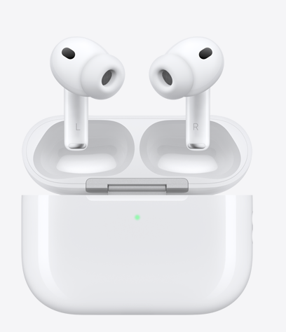 AirPods Pro 3 con su estuche abierto