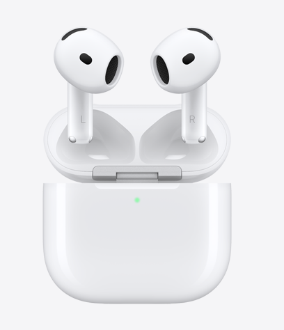AirPods 4 con su estuche abierto